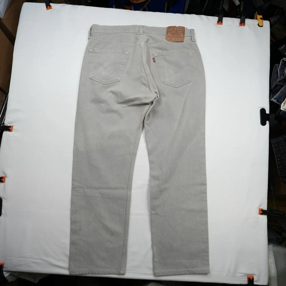 Vtg 90s Levi's 501s 36X30 (35.5X28)‎ Denim Jeans Gray ButtonFly Classic Straight